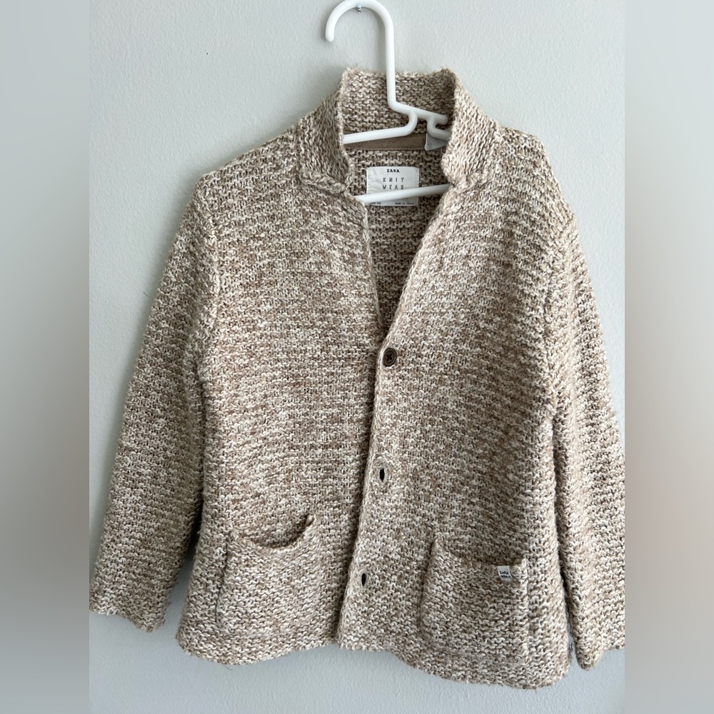 Cozy Knit Kids Cardigan in Cream
